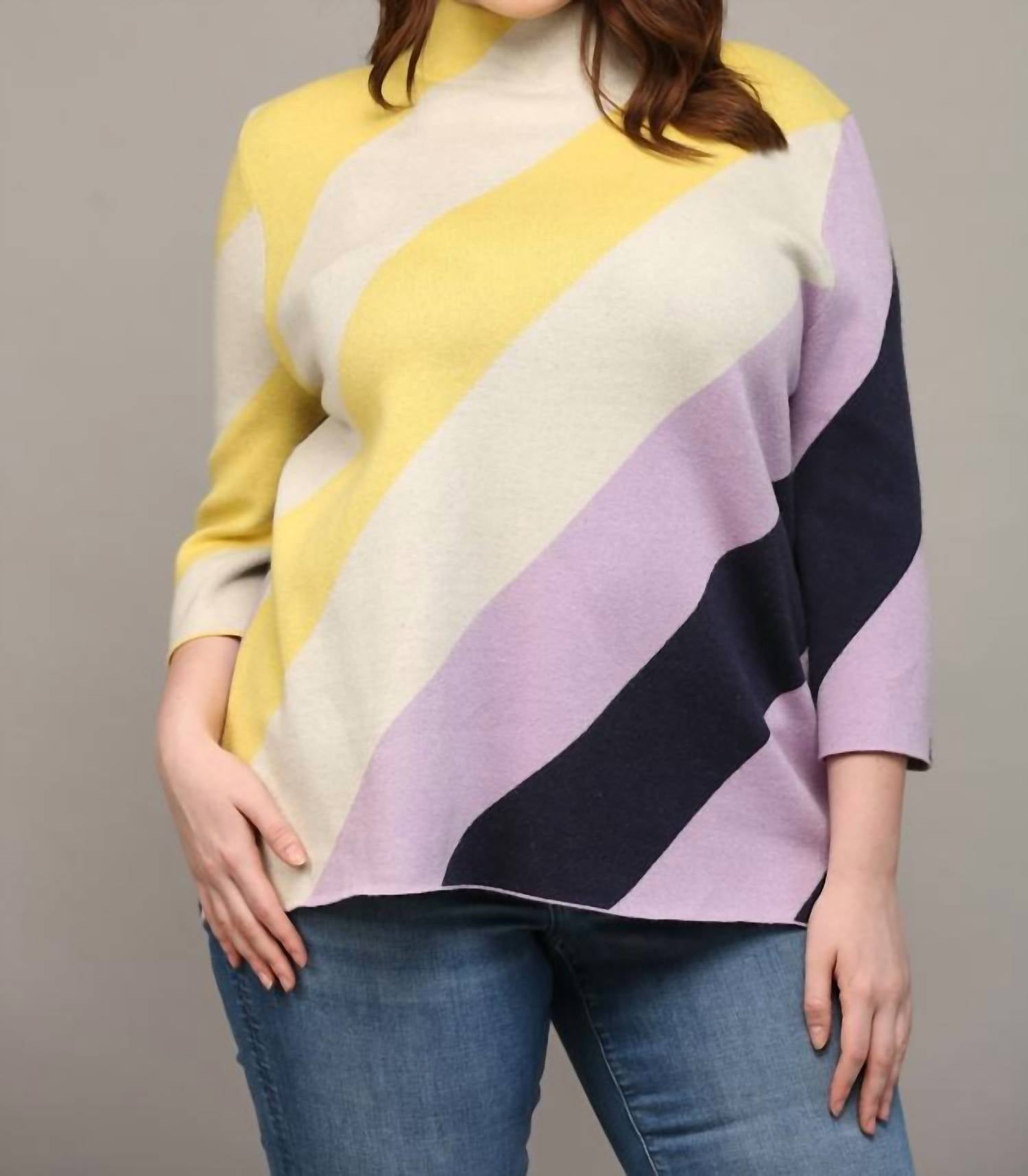 Fate - Color Block Sweater - Plus
