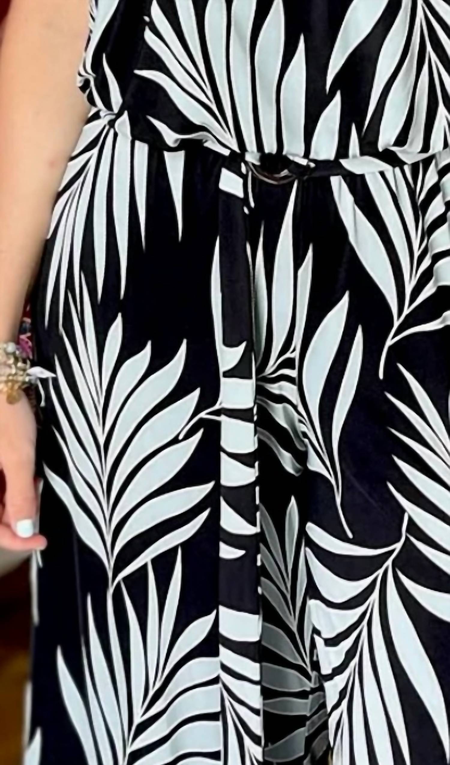 Ariella - Strapless Belted Wide Leg Jumpsuit