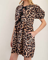 Ee:Some - Ribbon Tie Front Mini Dress