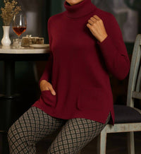 J'Envie/Eli The Prague Pullover in sangria - women's sweater - view 4