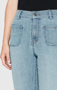 Frame - Le Slim Palazzo High-rise Bardot Pocket Jean
