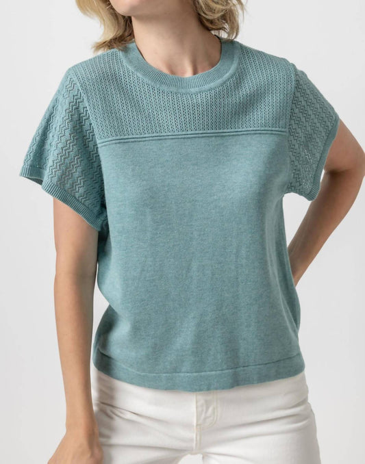 Lilla P - Pointelle Crewneck Sweater