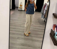 She + Sky - Polka Dot Sleeveless Top