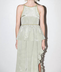 Kkco - Peplum Wrap Apron Skirt