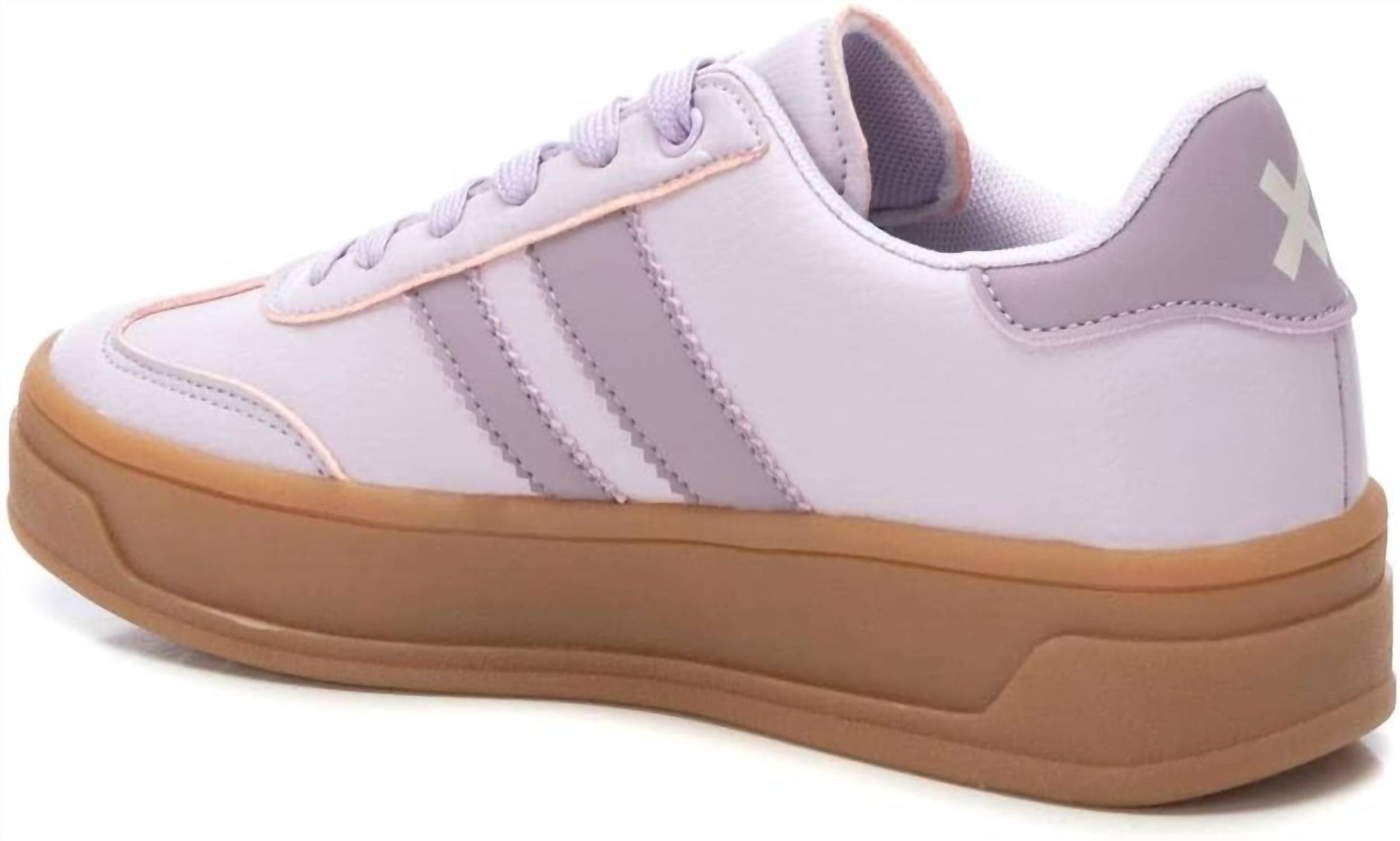 Xti Women's Lace Up Sneakers in lilac - women's sneaker - alternate view