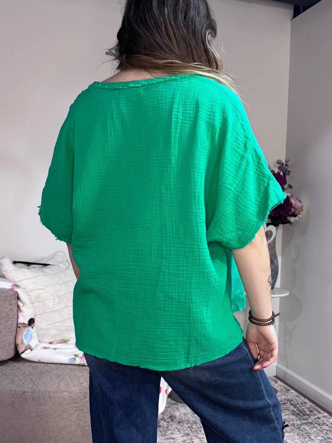 Wishlist - Willow Oversized Cotton Gauze Top