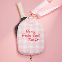 Stone & Stitch - Women's Checker And Cherry Neoprene Pickleball Paddle Bag