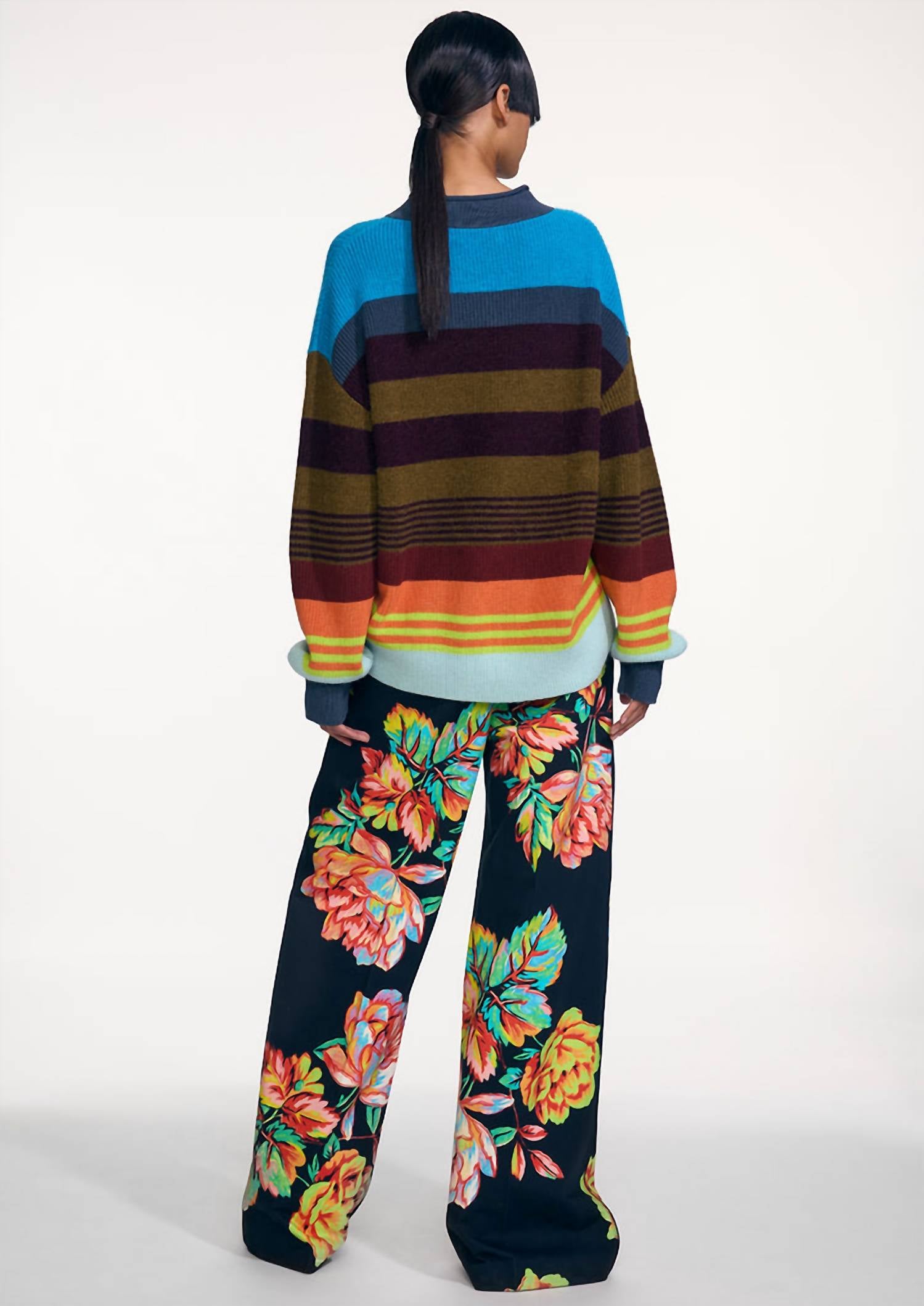 Christopher John Rogers - Striped V-neck Sweater