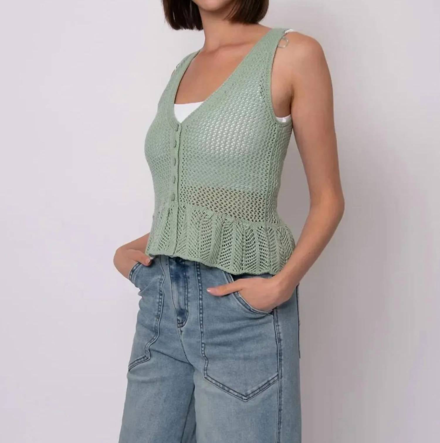 Rd Style - Malena Sleeveless Cardigan