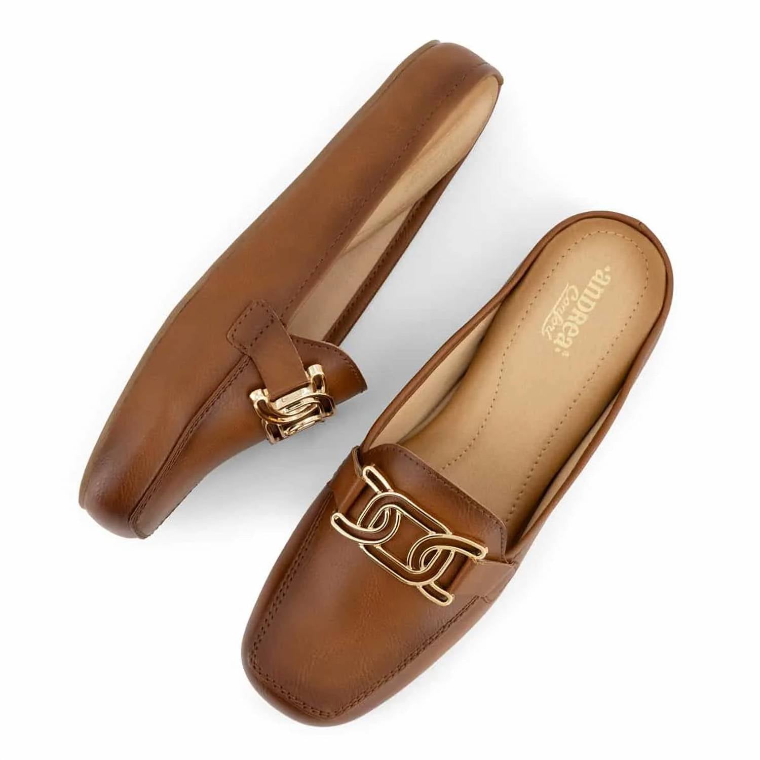 Andrea - Women's Semi-closed With Front Buckle Clog