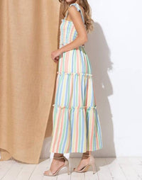 Aaron & Amber - Smocked Maxi Dress