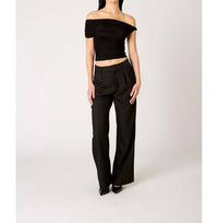 NIA Zephrya One-shoulder Neckline Top in black - women's shirt - view 4