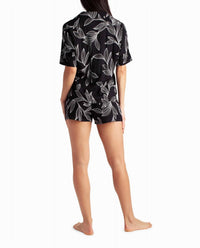Nicole Miller - Woven Shirt And Short Two-Piece Sleepwear Set