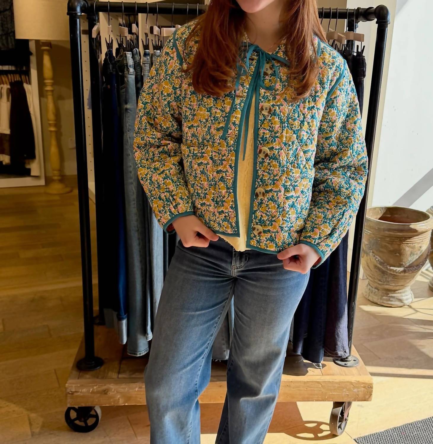Sunshine Tienda - Reversible Floral Stevie Quilted Jacket