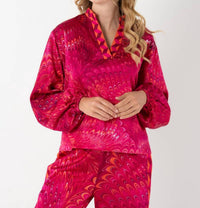 Emily McCarthy Lolli V-neck Top in venetian - women's long sleeve top
