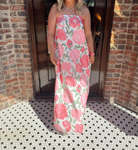 Tcec - Strapless Floral Maxi Dress