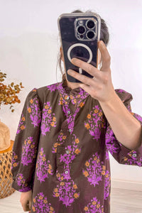 Entro - A-line Floral Maxi Dress