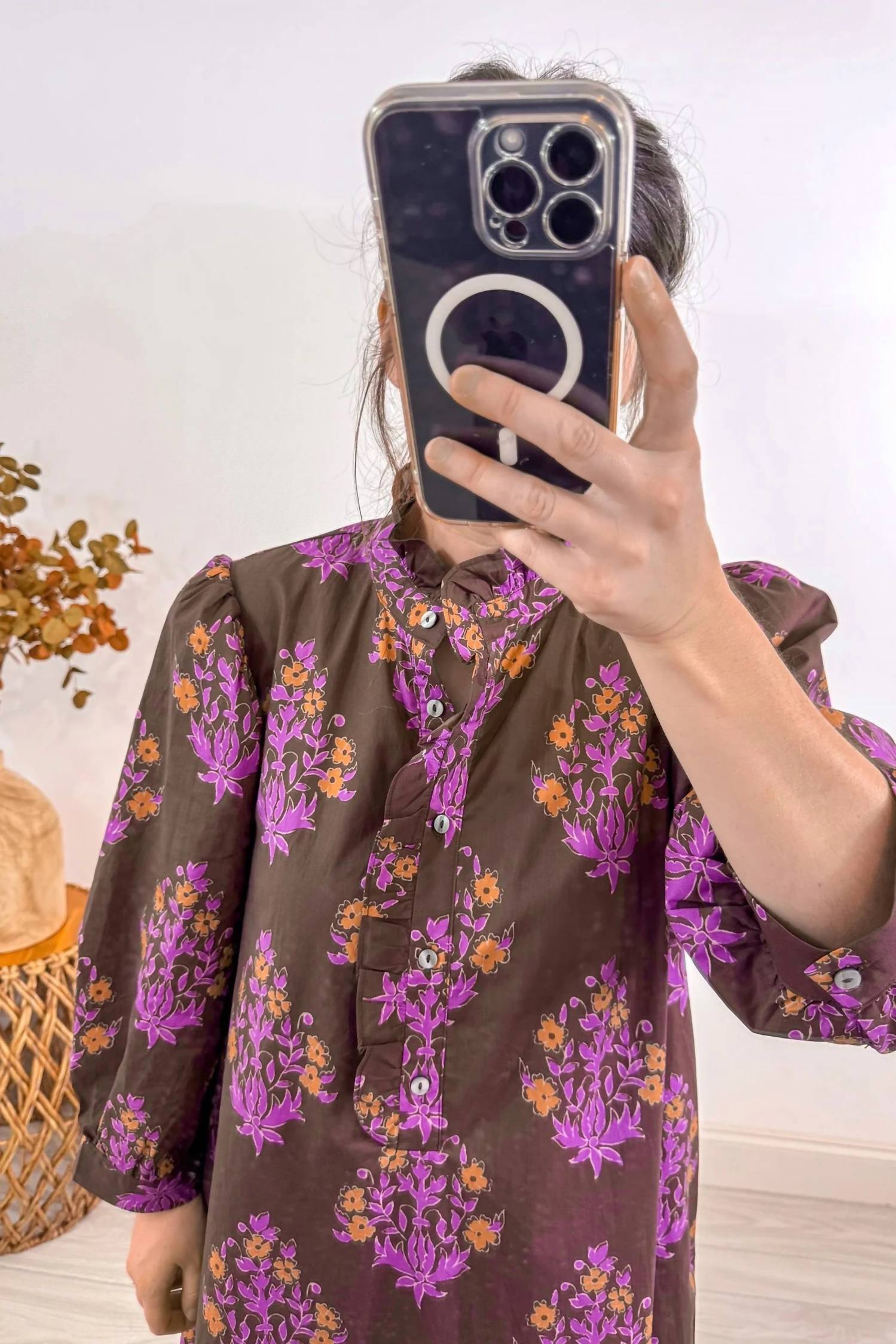 Entro - A-line Floral Maxi Dress