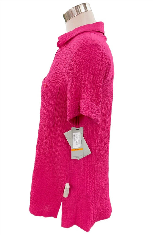 Multiples - Gauze Button Front Shirt