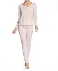 Twelve Eighty Eight - Long Sleeve Henley Pajama Set