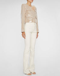 Self-Portrait - Champagne Sequin Jacket