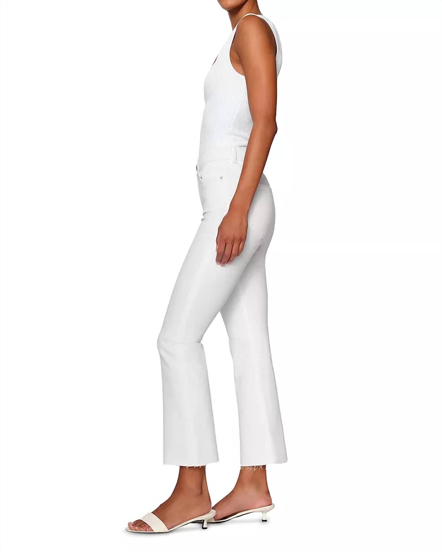 DL1961 - Women's Bridget Bootcut High Rise Instasculpt Crop Jeans in white - women's jeans - view 5