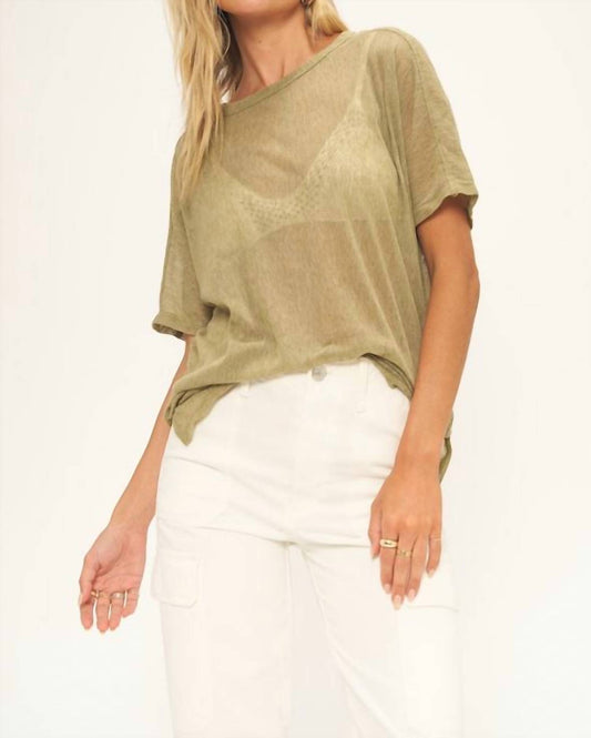 Be My Baby Seamed Mesh Relaxed Tee