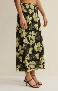 Z Supply Floral Mesh Midi Skirt in black - women's skirt - alternate view