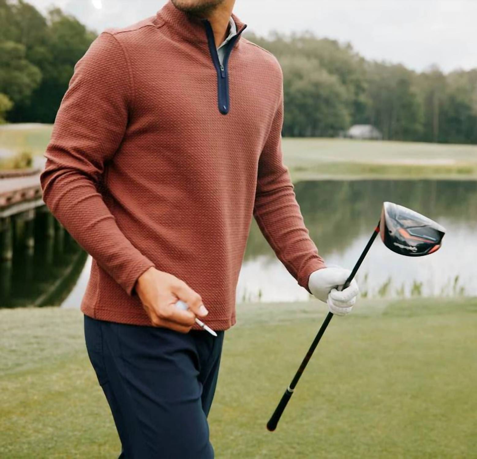 Southern Tide - Heather Outbound Quarter Zip Pullover