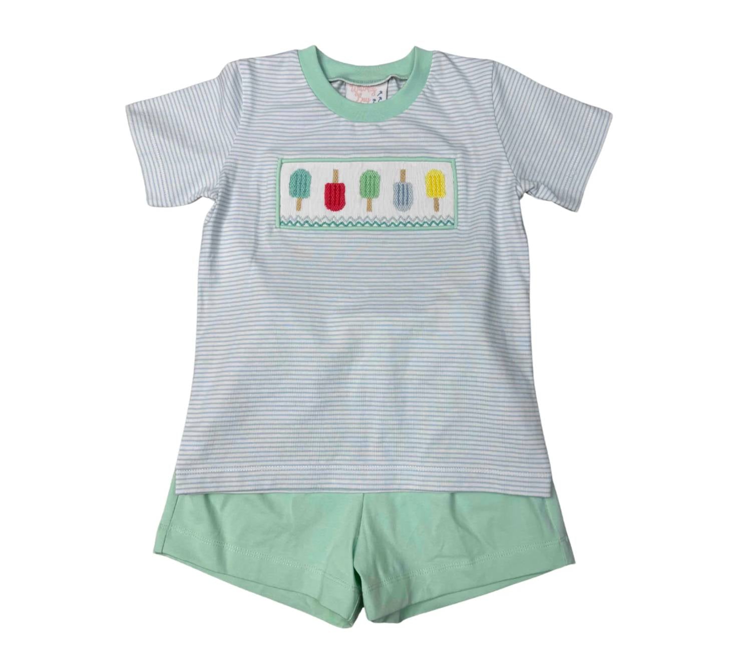 Whimsy Bay Kids - Boy's Smocked Short Set