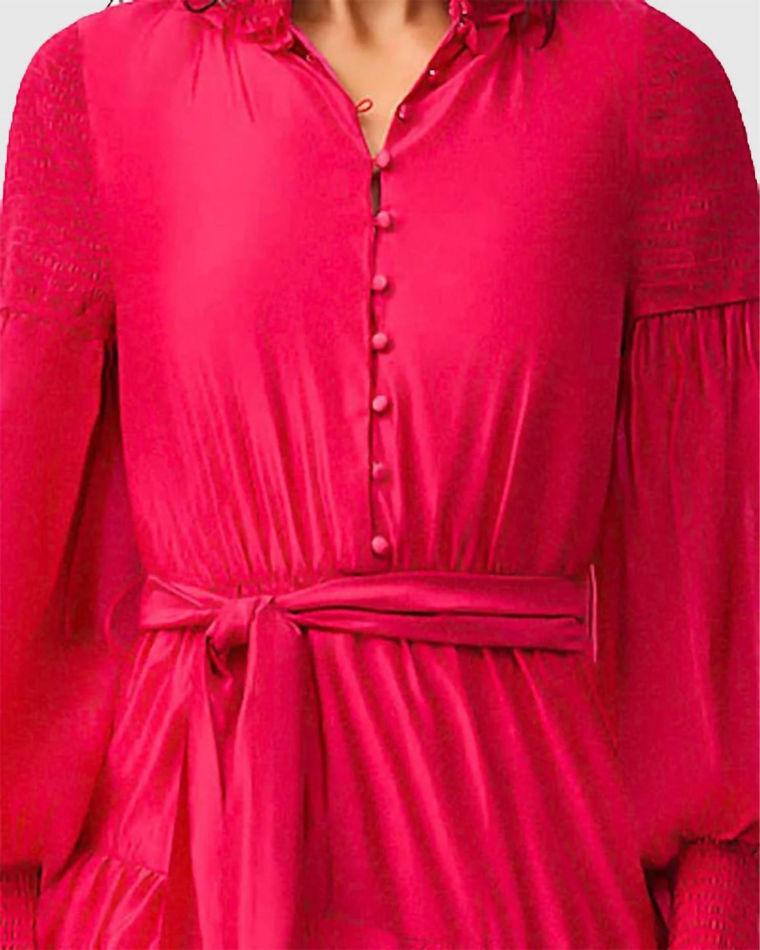 ELLIATT Thalia Asymmetrical Gown in fuschia - women's dress - view 4