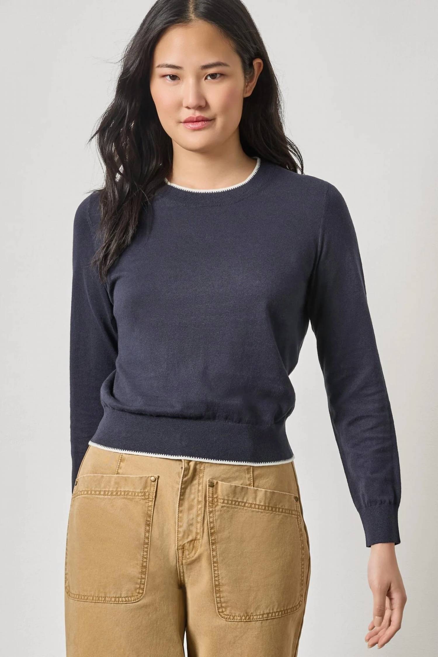 Lilla P - Picot Edge Crewneck Sweater