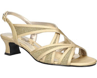 Easy Street Women's Tristen Strappy Heeled Sandal in gold - women's heels