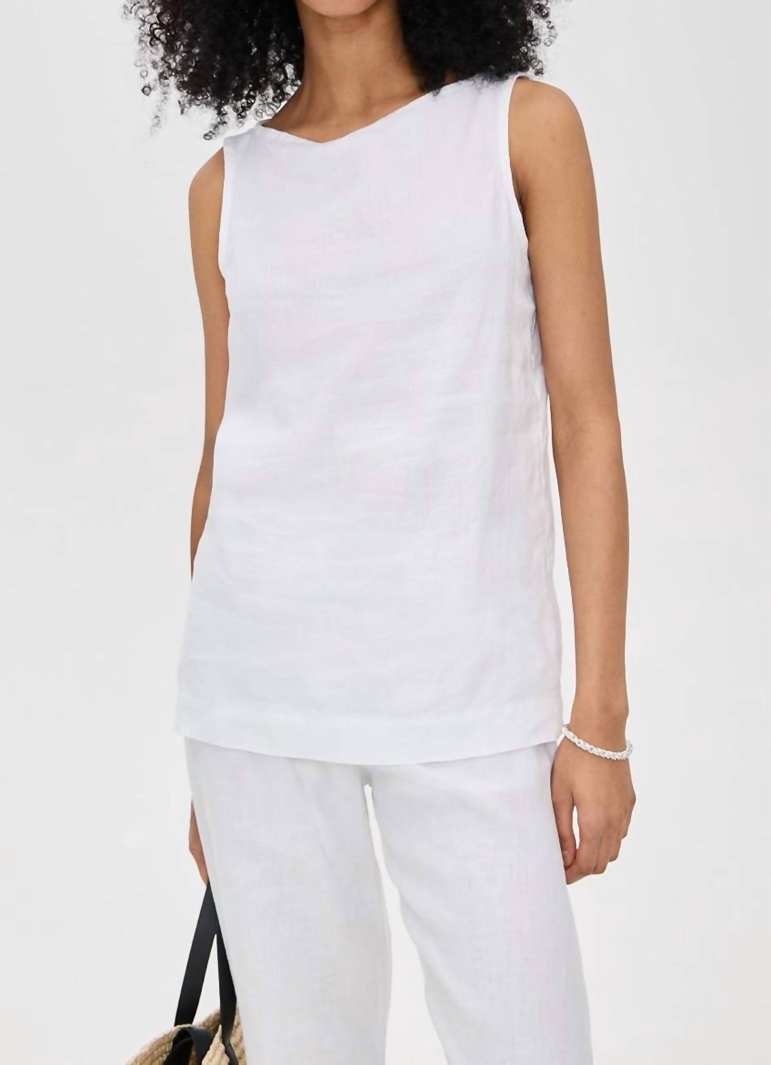 Donni. - Linen Shell Sleeveless Top