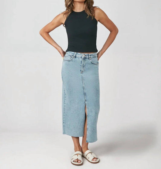 Lola Jeans - High-rise Maxi Denim Skirt