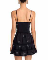Loveshackfancy - Solbina Crystal Bow Cotton Mini Dress