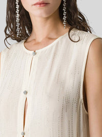Forte Forte - Les Fils d' Argent Jacquard Sleeveless Duster