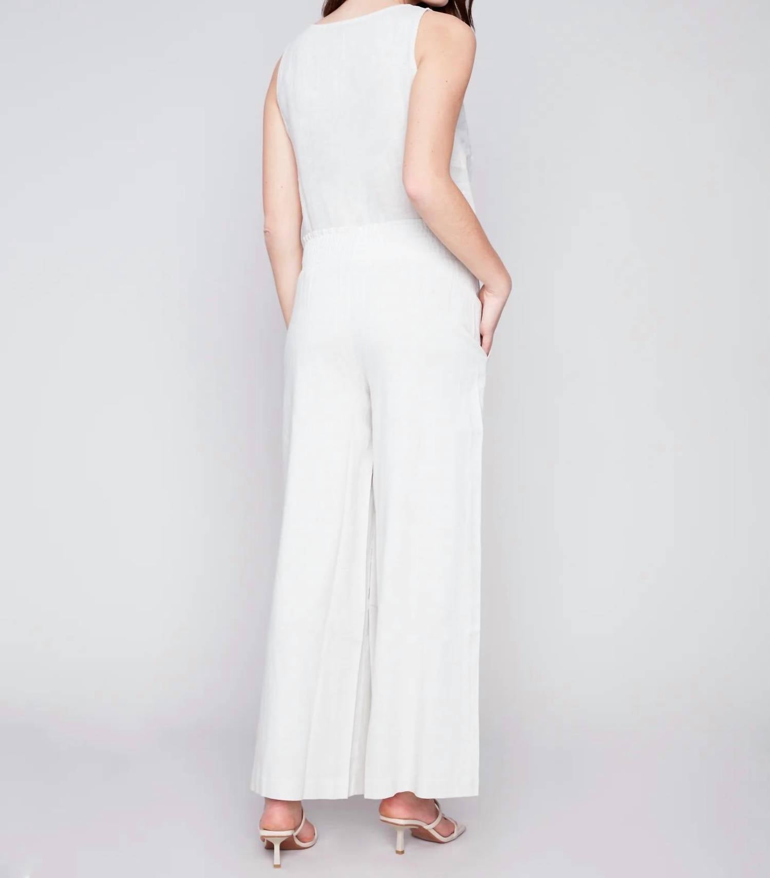 Charlie B - Solid Elastic Waist Pull On Pant