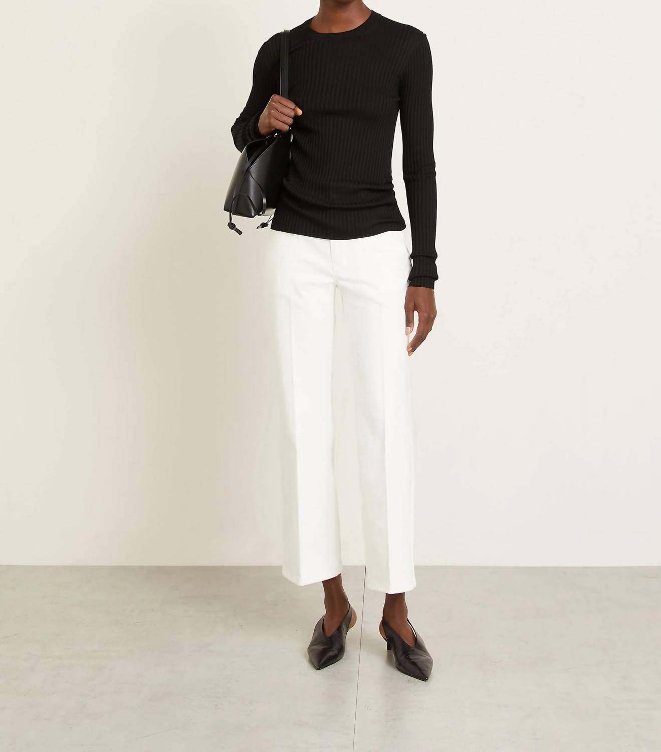Jil Sander High Rise Flared Jeans in porcelain - women's jeans