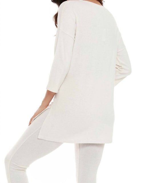 Natasha Kashmira 3/4 Sleeve V-Neck Pullover