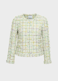 Weill - Pastel Tweed Jacket With Braided Trim