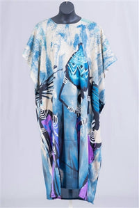 NF Women's Mavis Kaftan Dress in blue - women's dress