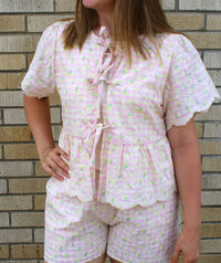 &Merci - Carmin Floral Gingham Top