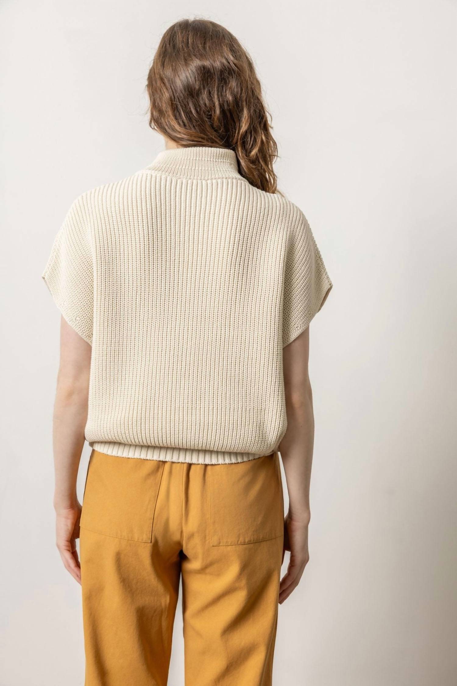 Lilla P - Half-zip Poncho Sweater Top