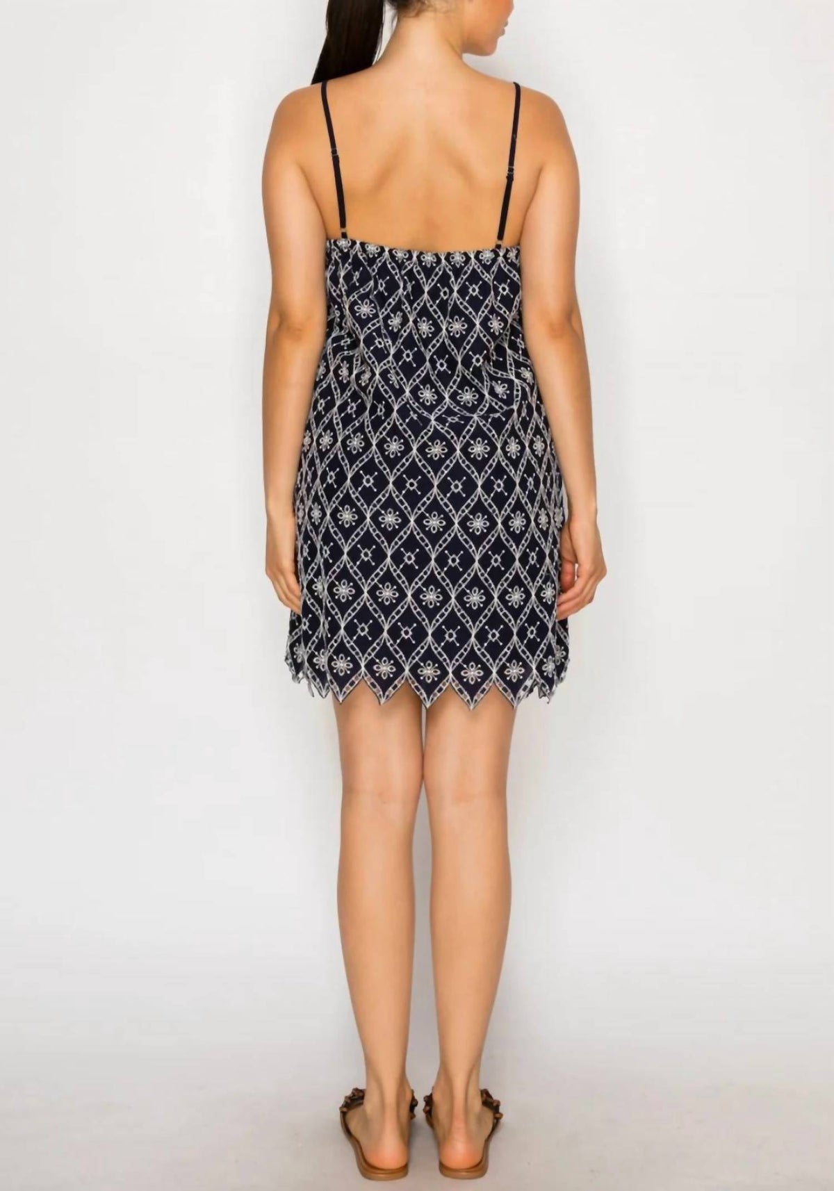 Meet Me In Santorini - Women's Selene's Embroidery Mini Dress