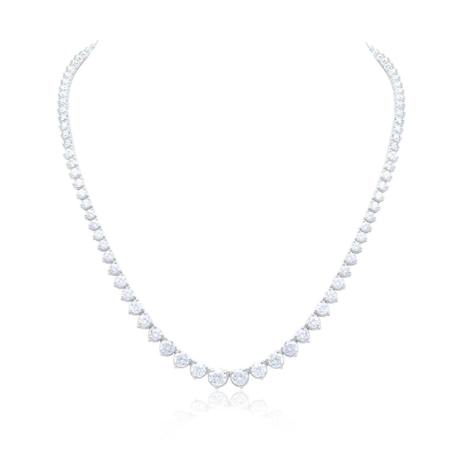 Diana M Jewels - Women's Grand 15.15 Carat Diamond Tennis Necklace