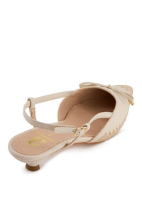 Andrea Women's Slingback Pump in beige - women's heels - detail view