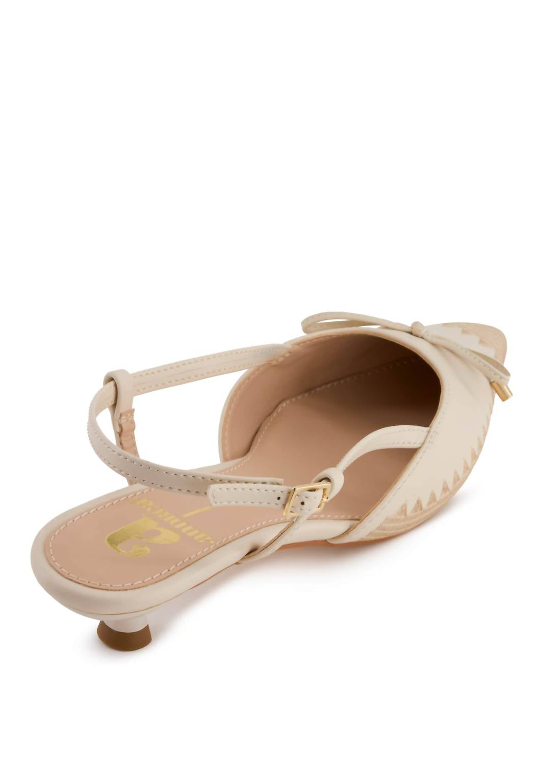 Andrea Women's Slingback Pump in beige - women's heels - detail view