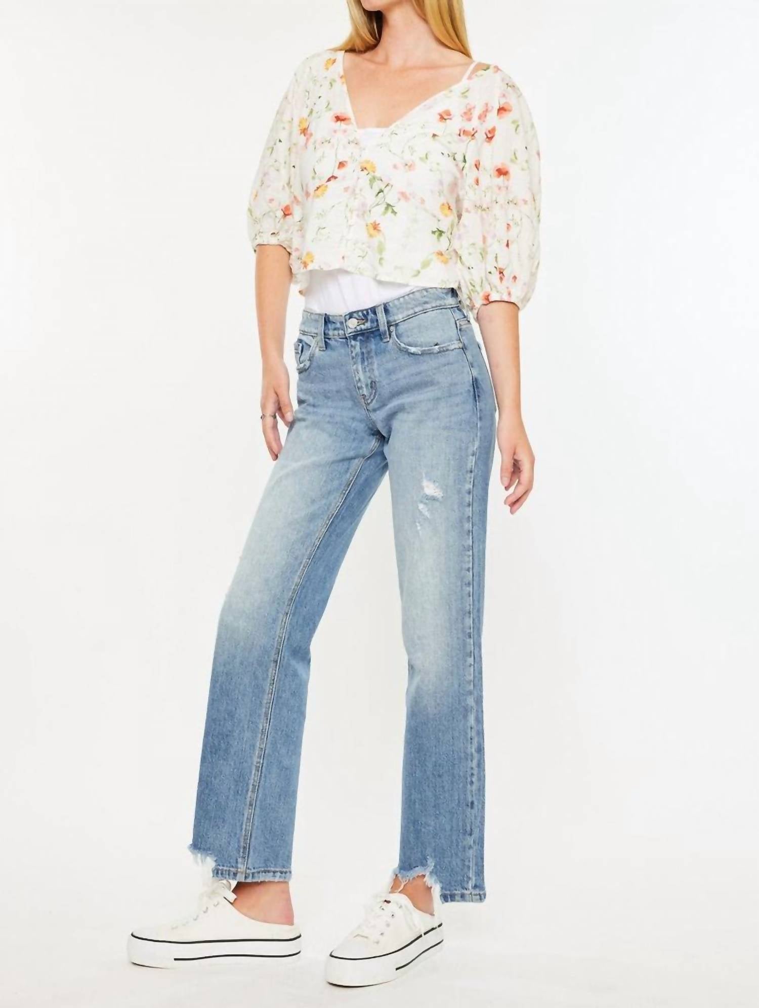 Kancan - Janae Mid-rise Straight Leg Jean