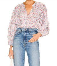 Something Navy - Long Sleeve Flowy Button Up Top